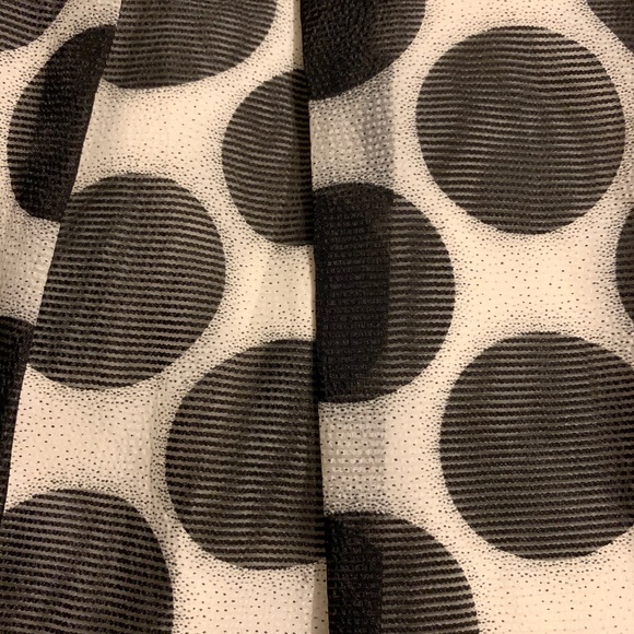NWOT The Limited Pleated Black Dot Ivory Skirt L - Picture 3 of 5